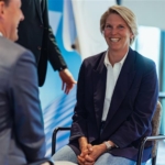 Sophie Beguin bij de afgelopen communicatie training